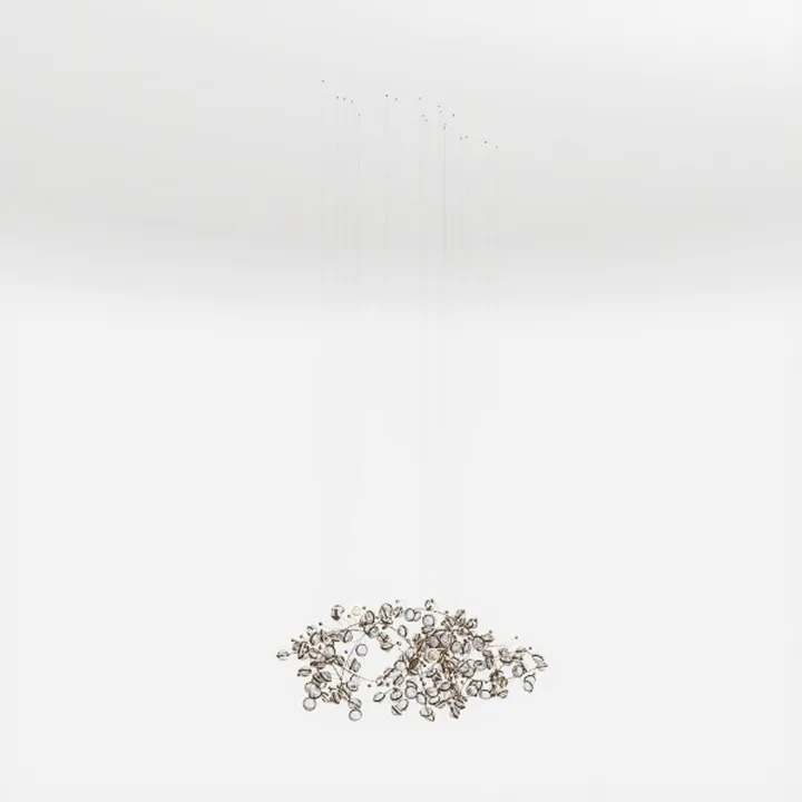 Modern Minimalist Brass Metal Cluster Pendant Chandelier 3D Model
