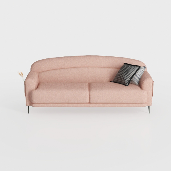 Velvet Futon Sofa Bed Couch, 74&quot; Pink Convertible 
