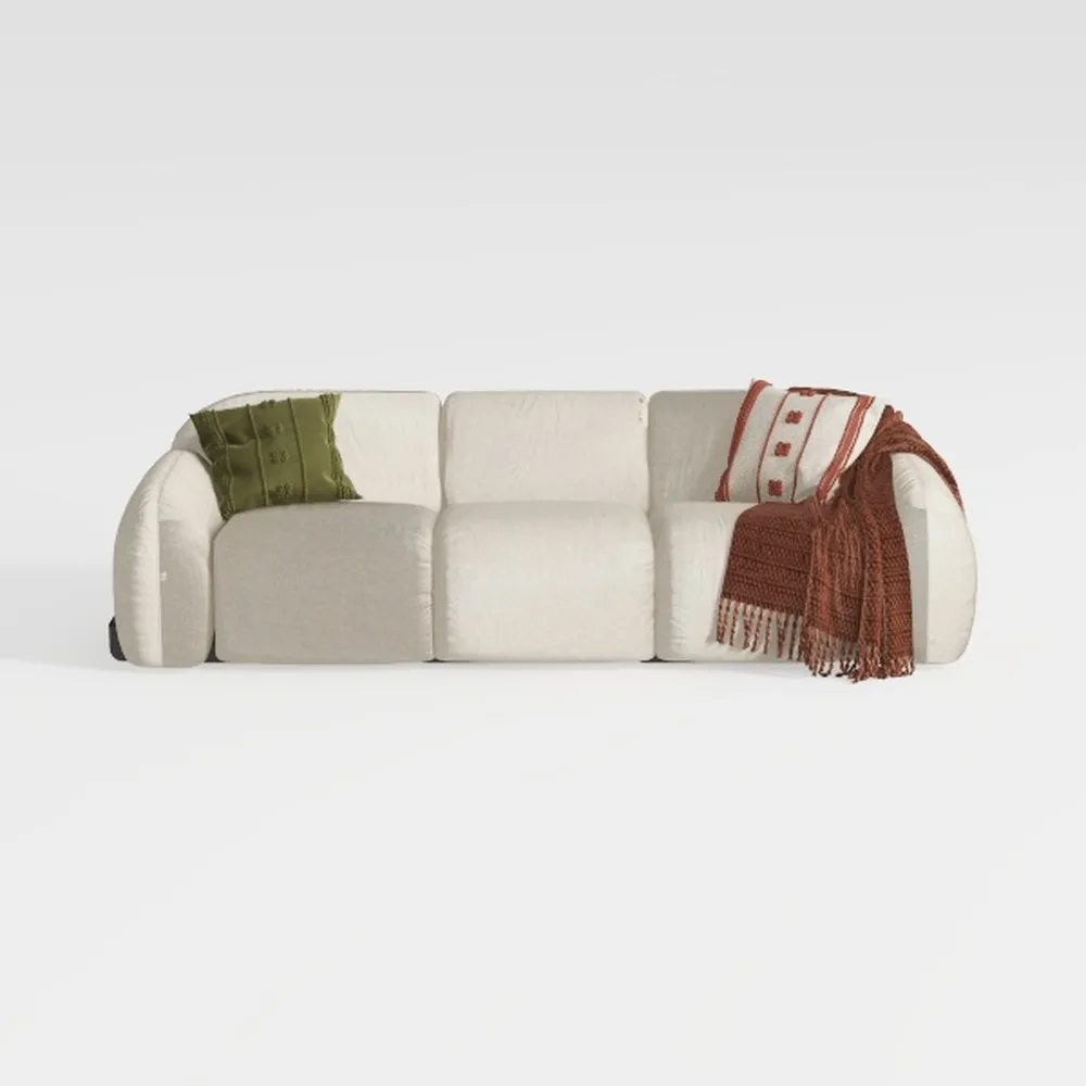 Tov Furniture Calliope Cream Vegan Shearling Modul