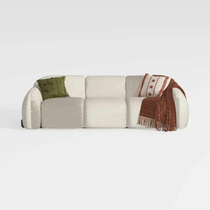 Tov Furniture Calliope Cream Vegan Shearling Modul