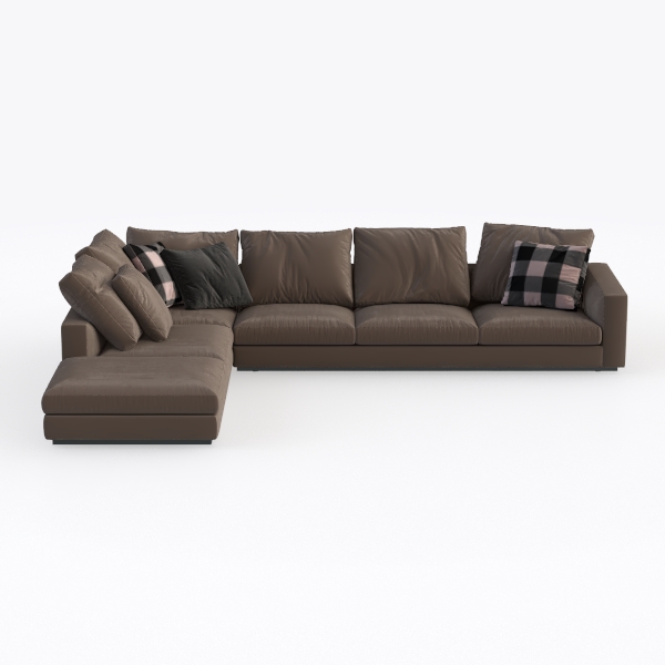 Valletta Italian Nappa Leather L-Shaped Sectional 
