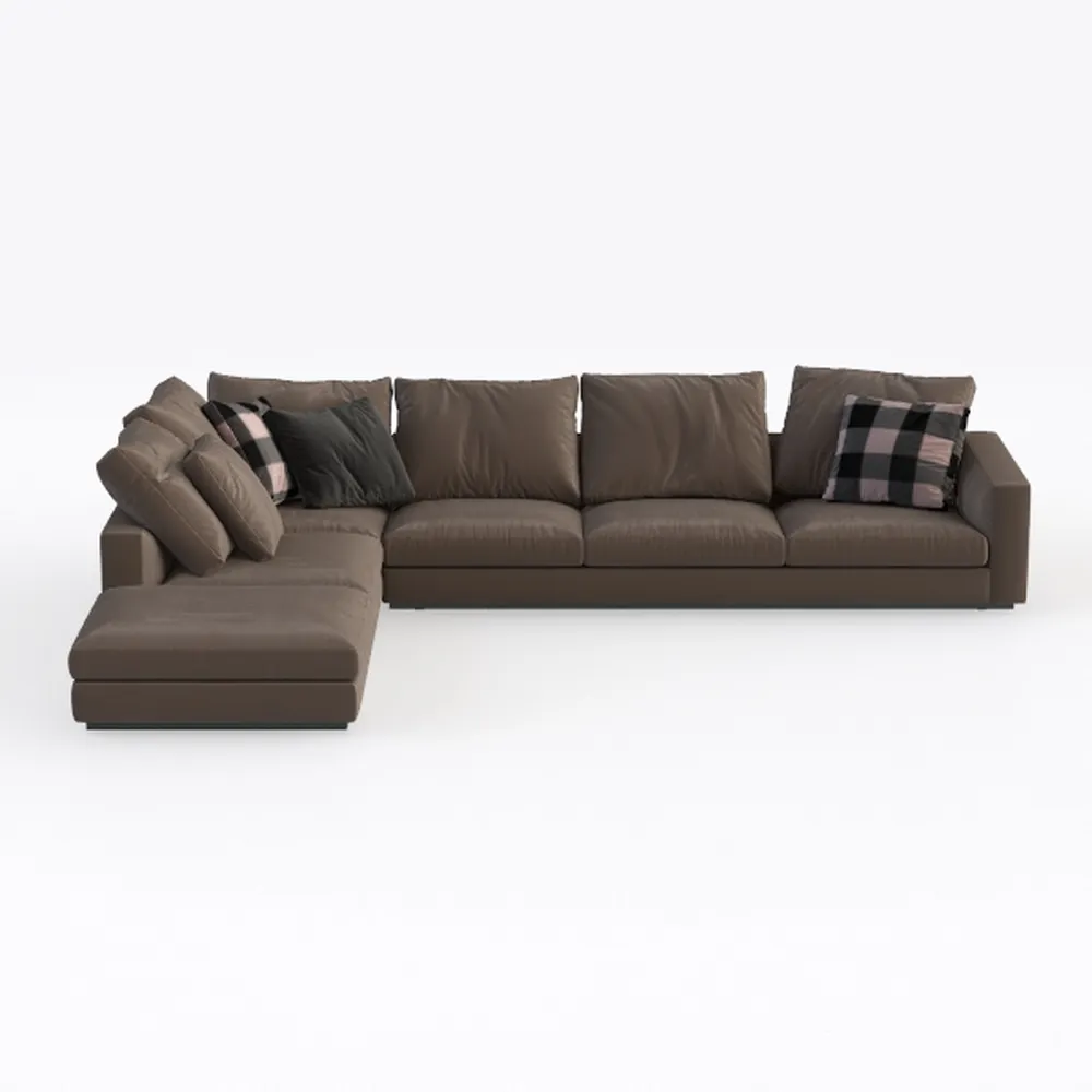 Valletta Italian Nappa Leather L-Shaped Sectional