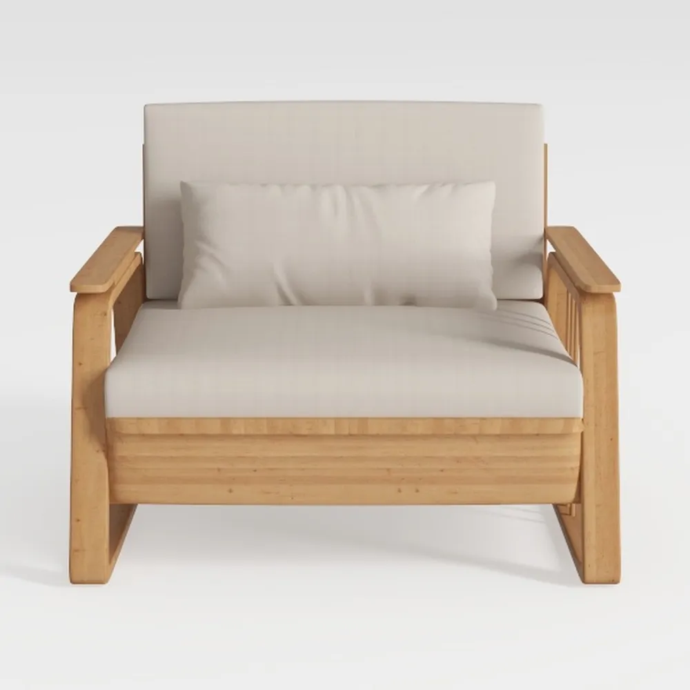 Ahomly Accent Chair Bedroom Chair with Lumbar Pill