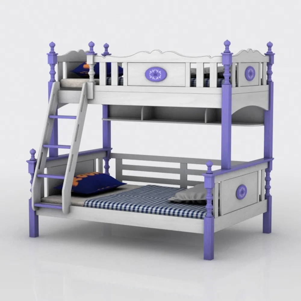 Benzara Sifa Twin Bunk Bed, Convenient Ladder, Arc