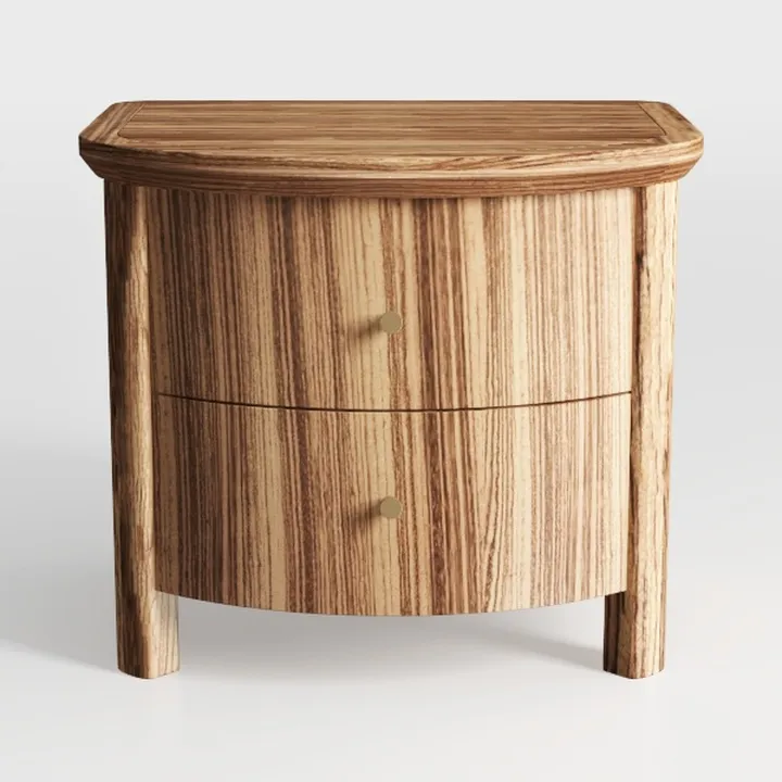 LITTLE TREE 3-Tier Rustic Brown Half Round End Tab