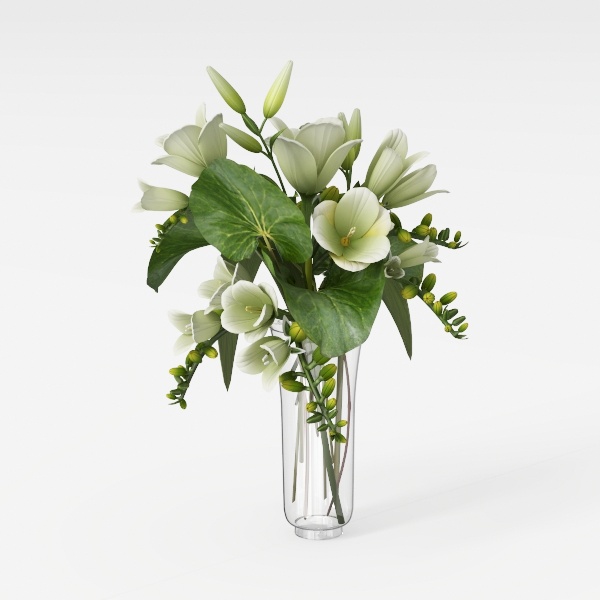 Hollyone Artificial Eucalyptus Stems in Glass Vase
