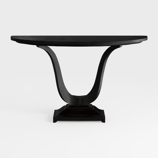 Lido Oval Black Wood 72 in. Double Pedestal Dining
