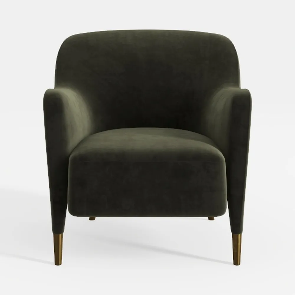 Accent Chair Upholstered Barrel Arm Chair for