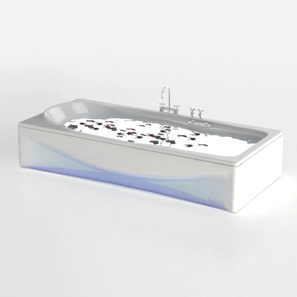 Homary 70.8" Whirlpool Bathtub, 2-Person jetted