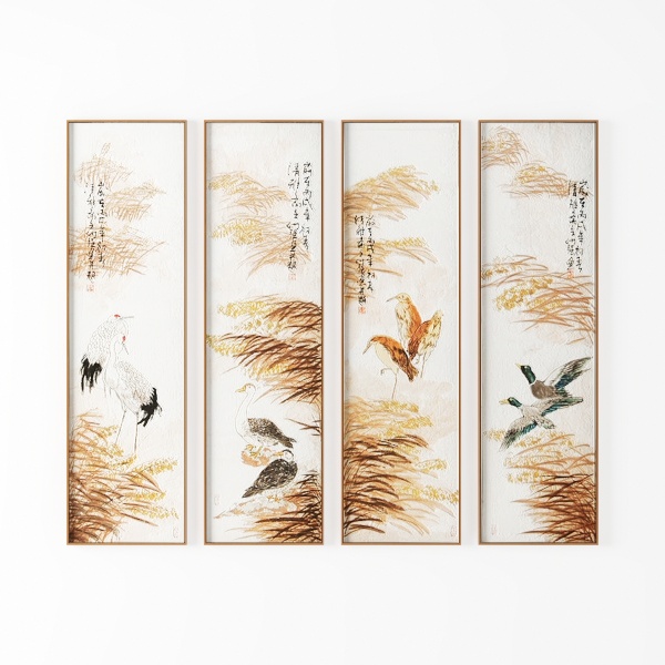 FWIEXA Floral Canvas Wall Art, Framed Wildflower