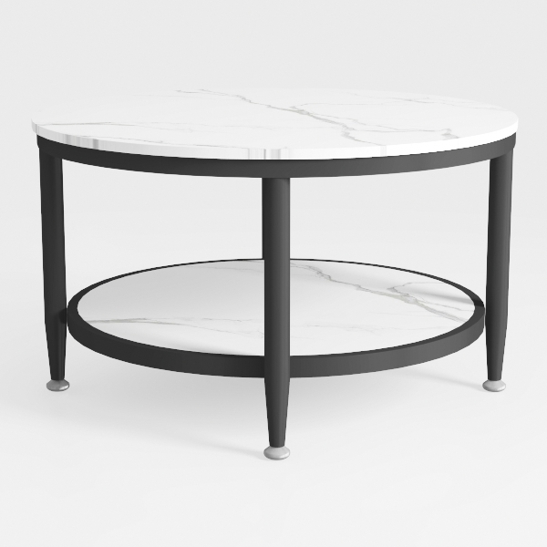 WiberWi Round Coffee Table 35.8" Circle Coffee