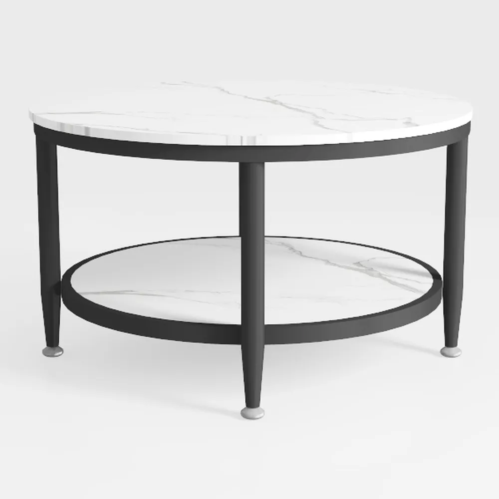 WiberWi Round Coffee Table 35.8" Circle Coffee 