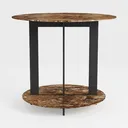 Alaterre Furniture Stowe 20-Inch Round End Table, Front View