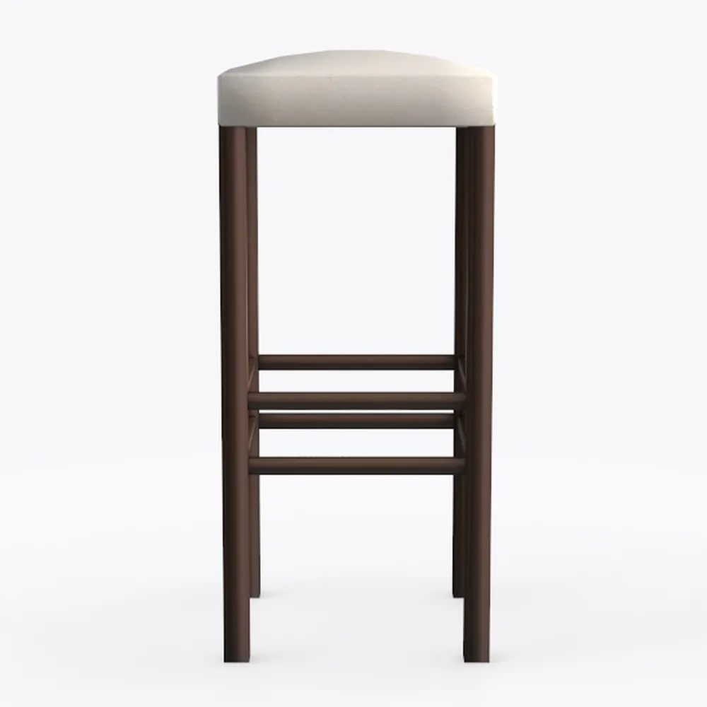 Creeke 25 in. Rustic Oak and Beige Backless Wood C