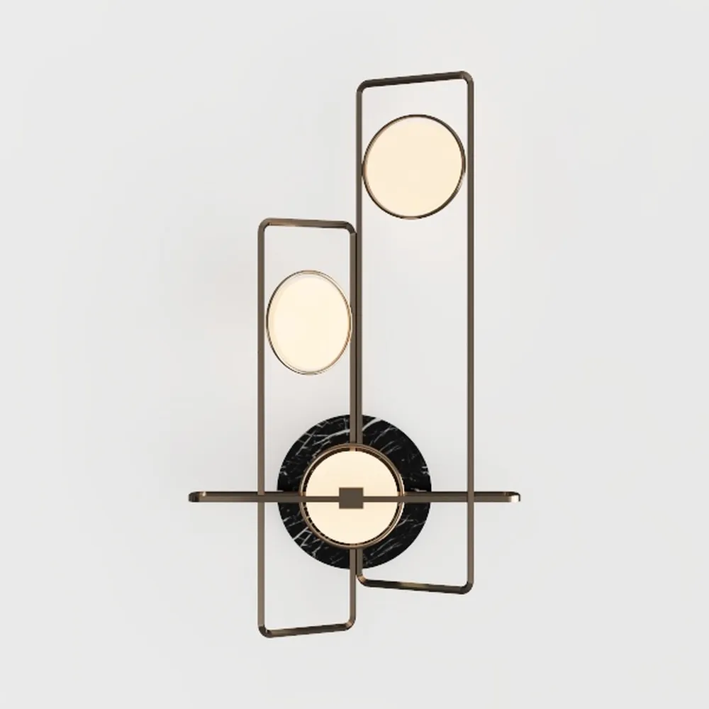 KSANA Black and Gold Chandelier, Modern Drum