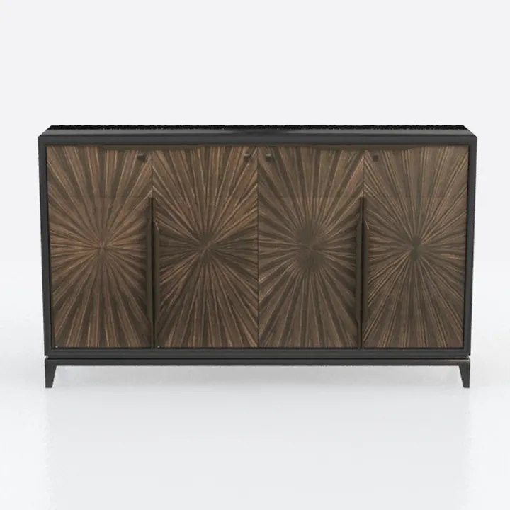 57" Modern Sideboard Buffet Cabinet with 4 Doors