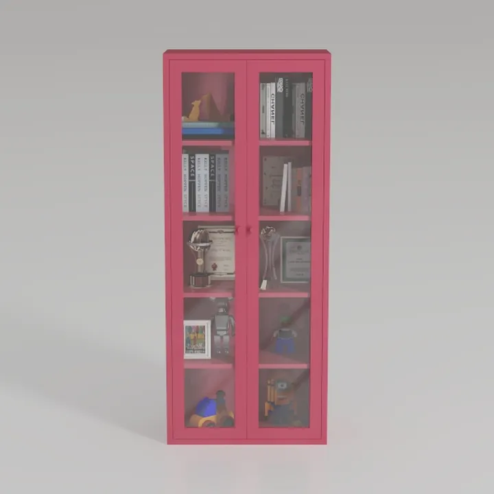 71" H Metal Storage Cabinet with Wheels and