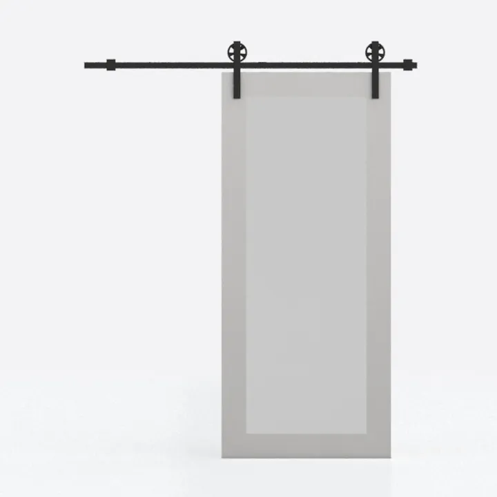 SmartStandard 34 x 84 in Glass Barn Door with 6FT