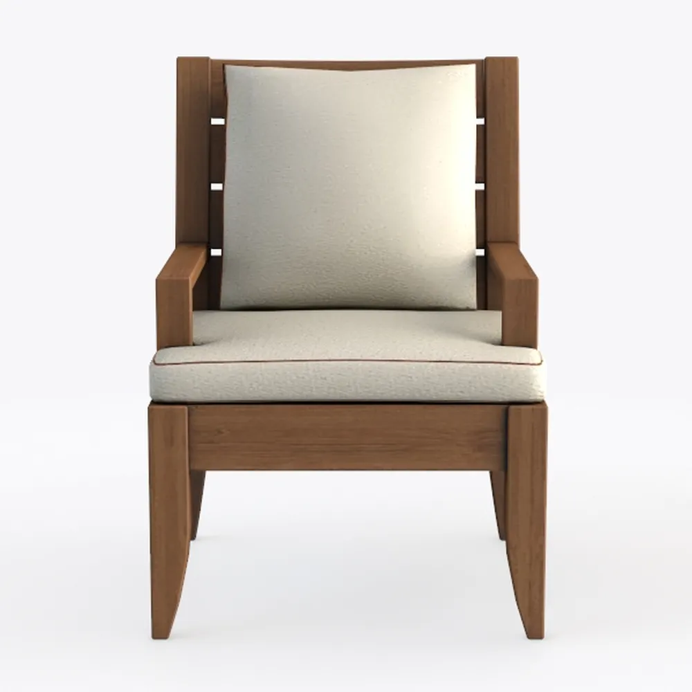 Giantex Mid Century Modern Accent Chair, Wooden Ar