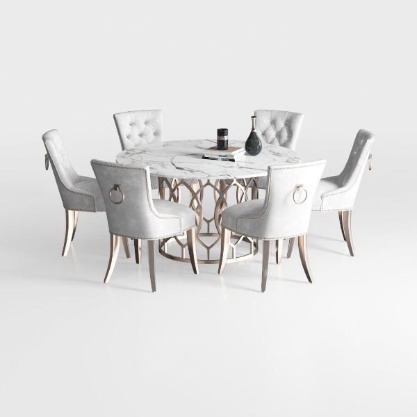 59.05 in. White Rotable Lazy Susan Sintered Round 