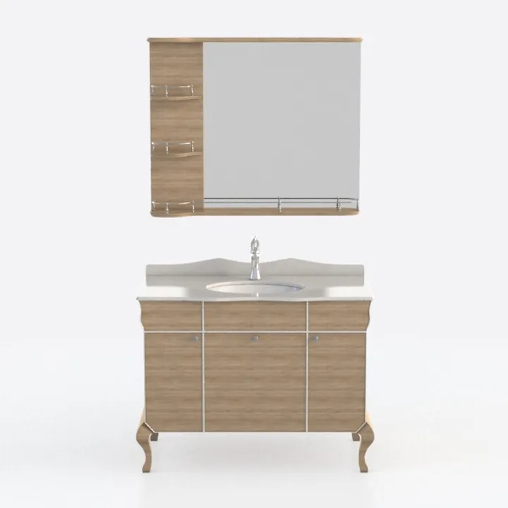 T4TREAM 48'' Fluted Makeup Vanity Desk with HD