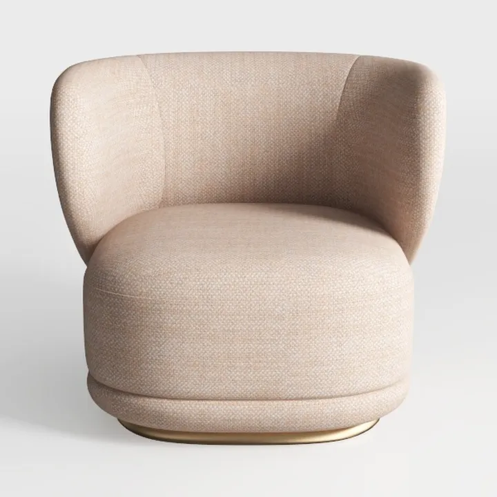 Swivel Accent Chair Set of 2, 360° Small Round