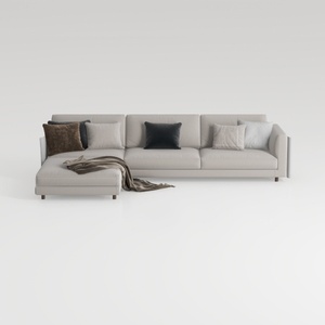 EcoSummer 112'' Large L-Shaped Sectional Sofa, Mod