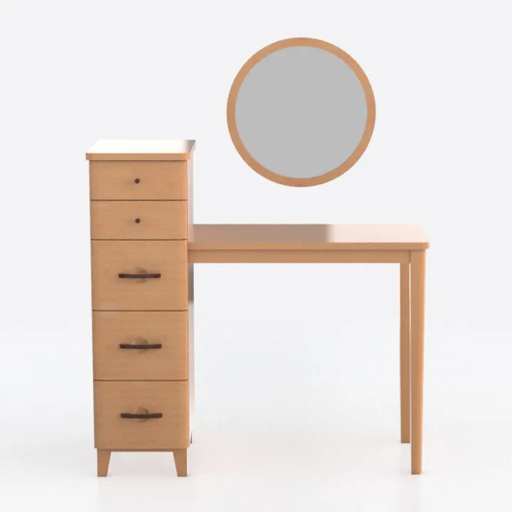 Brigros WeHome - Scrivania a 2 Cassetti in Legno Melaminico, Scrivania Ufficio, Scrivania Per Computer, Arrademento Casa, Studio, Porta Pc, Salvaspazio (Rovere Chiaro, (LxAxP) 100x76x50)