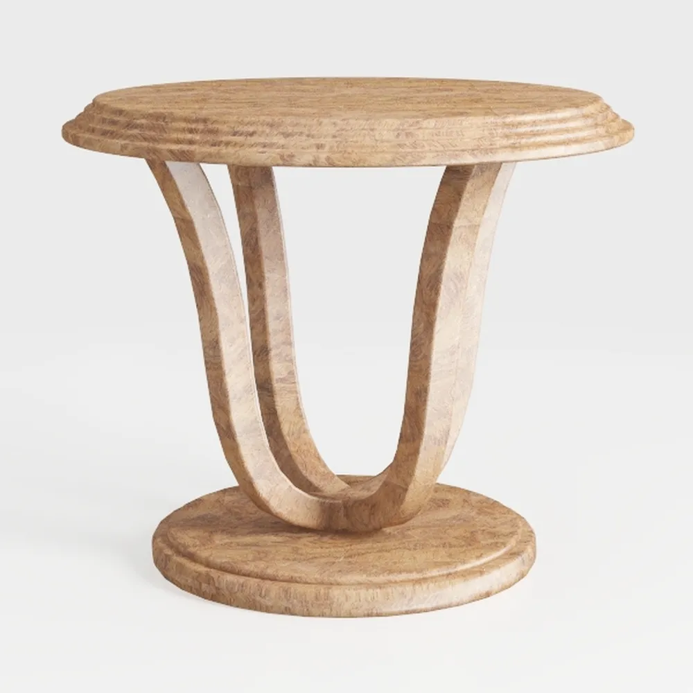 LEEMTORIG Mid Century Modern Round End Side Table