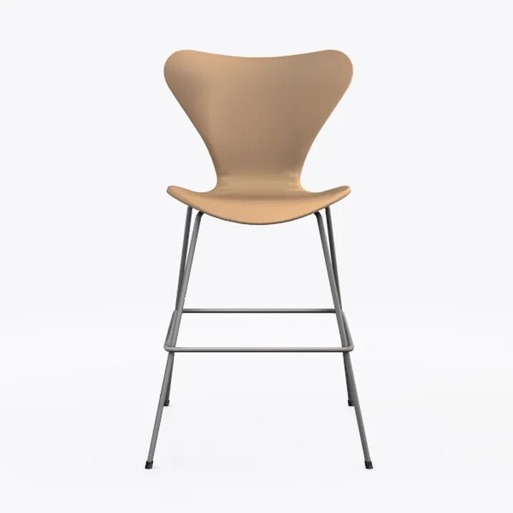 29.7 in. Brown High Back Metal Bar Chair with Wood