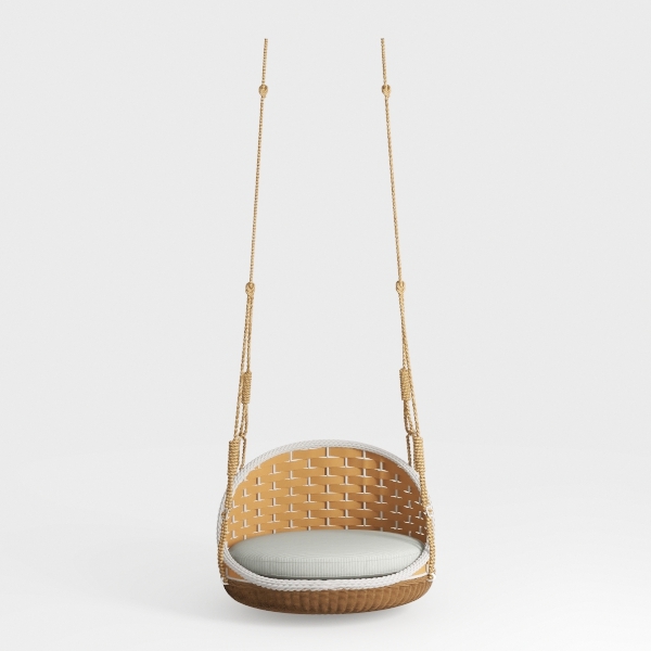 KOUBOO Hanging Rattan Swing Chair with Seat Cushio
