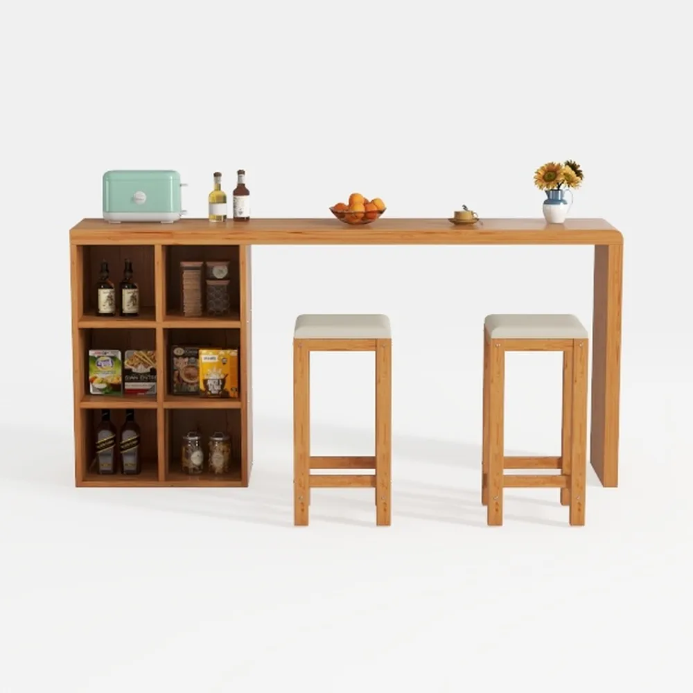 White Wood 48 in. Kitchen Island on Wheels with 2 