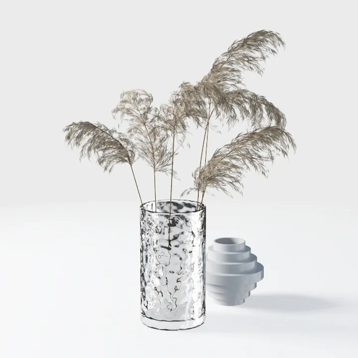 Fake Flowers in Vase, Silk Flower Blue Artificial