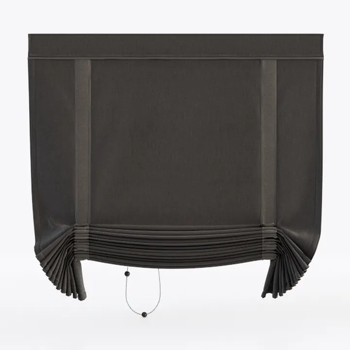 Minimalist Dark Fabric Roman Window Shade 3D Model