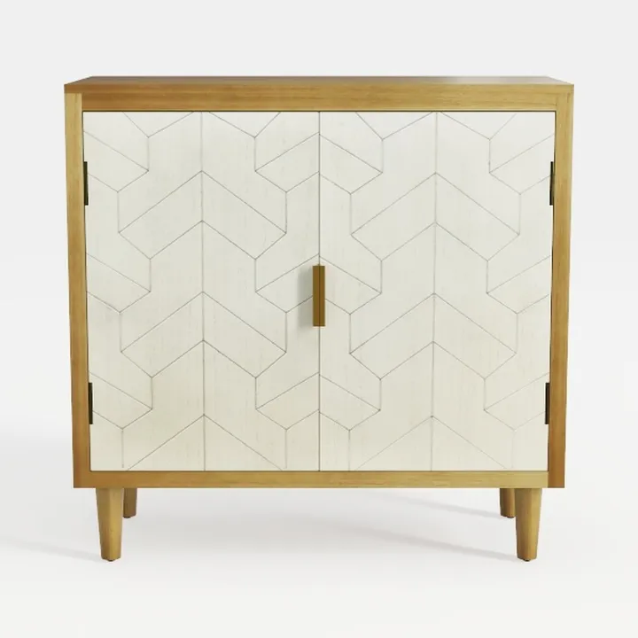ARTPOWER Green Accent Cabinet with Doors, Modern