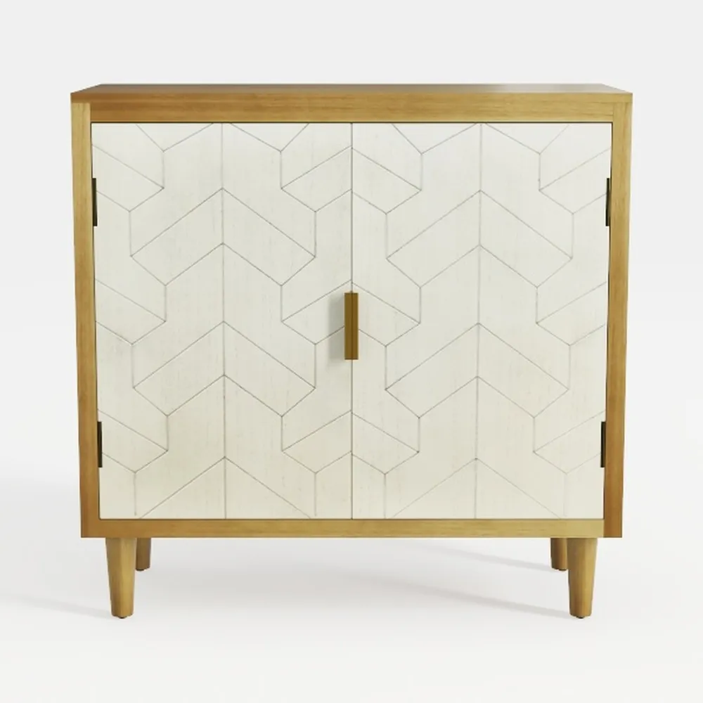 ARTPOWER Green Accent Cabinet with Doors, Modern