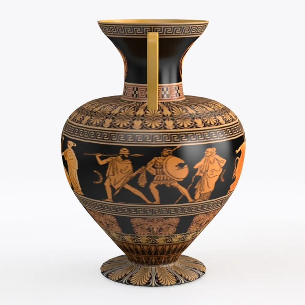 8" H Golden Mosaic Vase Glass Vase,Decorative