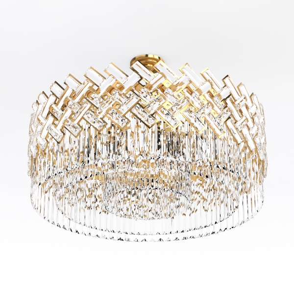 Crystal Chandelier, 24" Modern Round Chandelier