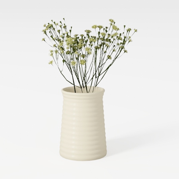 White Flower Vase for Home/Kitchen Decoration Desktop Foral Bouquet Vase Wedding Centerpieces Arrangements Decor