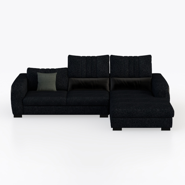 107" Modular Sectional Sofa with Ottoman, Modern