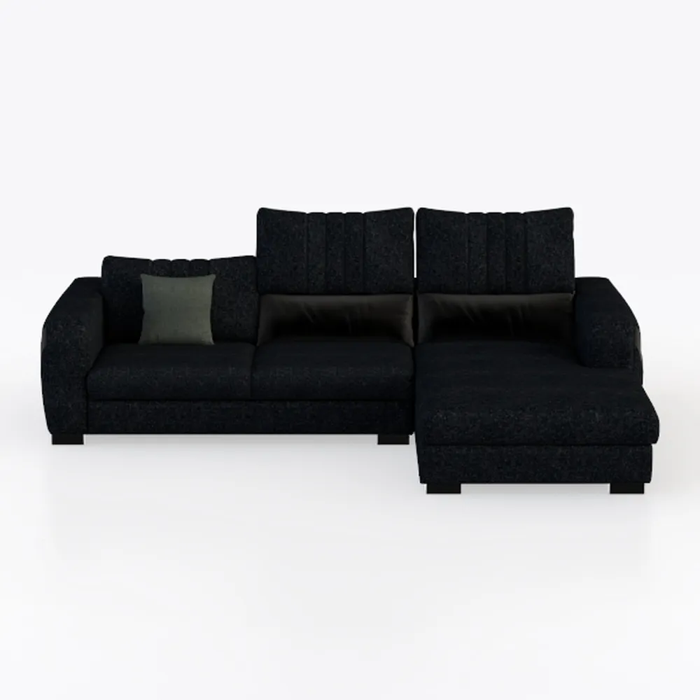 107" Modular Sectional Sofa with Ottoman, Modern