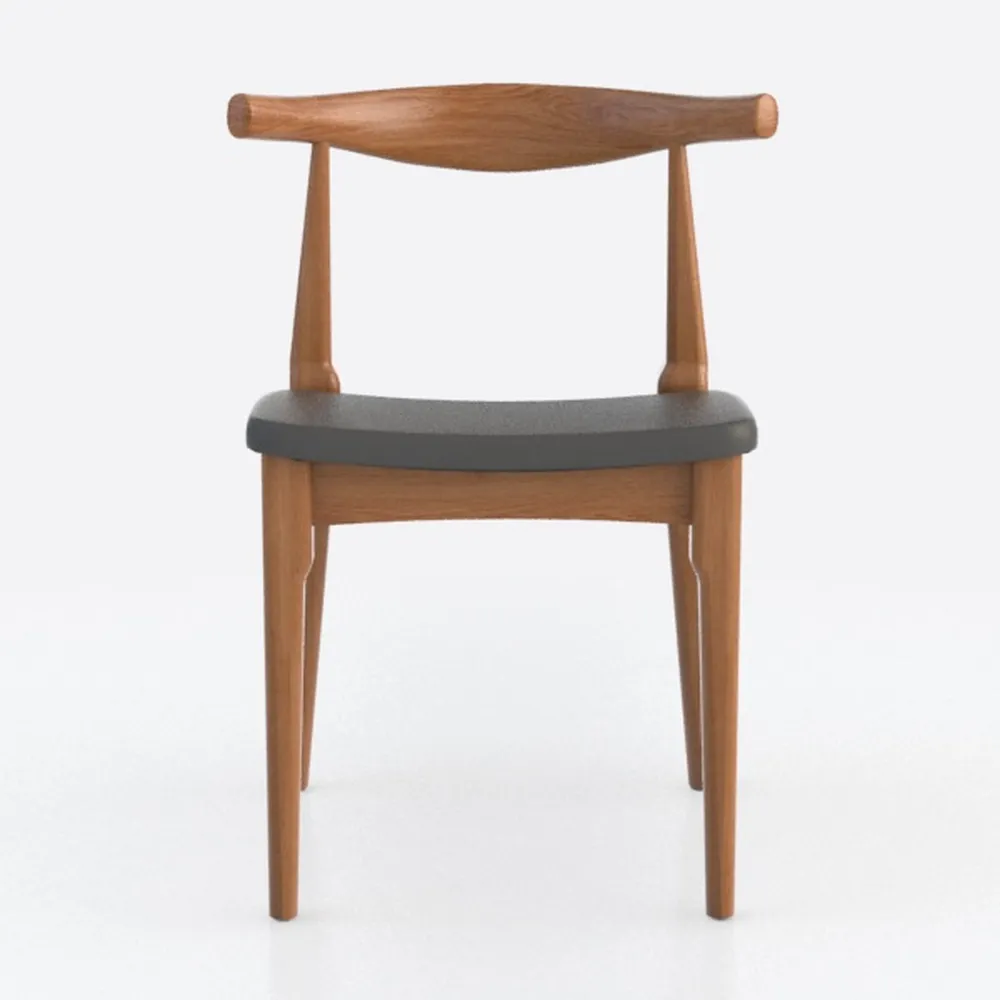 Mid Century Dining Room Chairs Set of 2, Solid