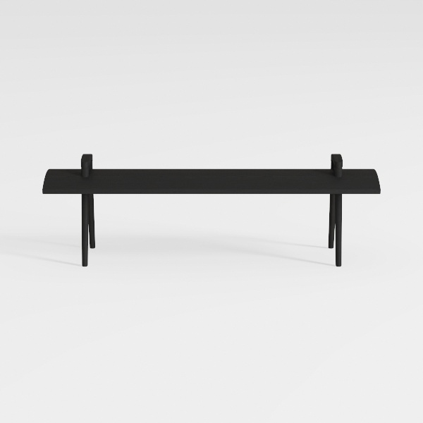 60 in. Black Rectangle Wood Console Table with Aca