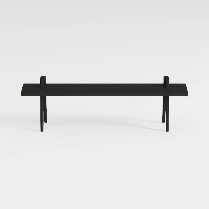 60 in. Black Rectangle Wood Console Table with Aca