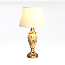 Modern American Ceramic Table Lamp Hand-Painted Left 45 Degree View
