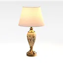 Modern American Ceramic Table Lamp Hand-Painted Right 45 Degree View