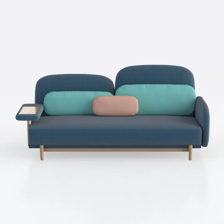 QIUBABYO Foldable Sofa Mattress with Armrest-Conve