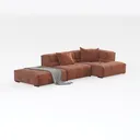 Sectional Convertible Sofa Bed with Storage Right 45 Degree View