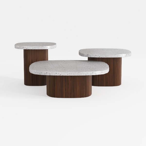 Rophefx Round Dining Table, 35.4" Modern Wood