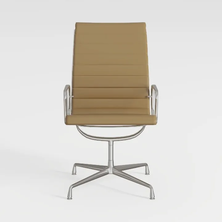 Modern Leather High Back Office Armchair 3D Model